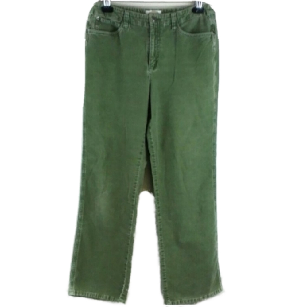 Talbots Corduroy Green Stretch Pants Size 10P